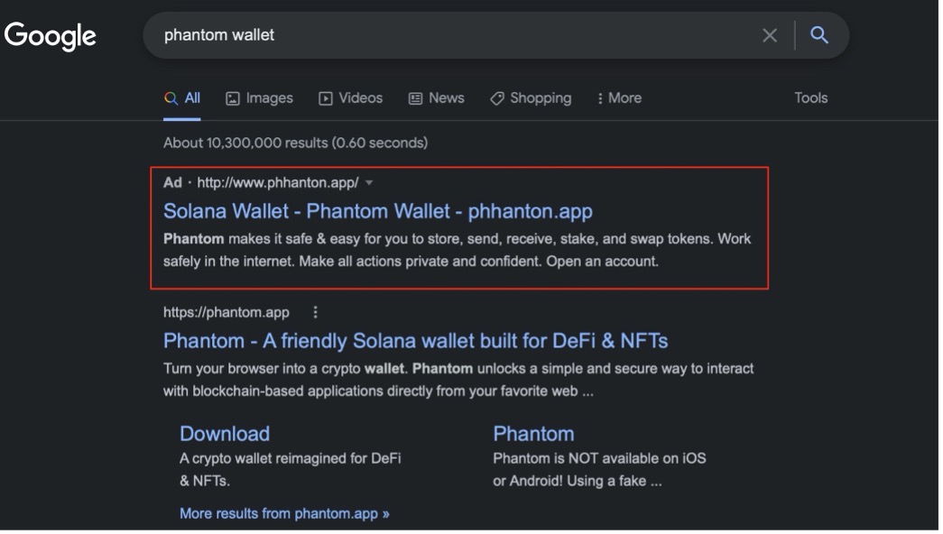Phishing Targets Phantom Wallet - Data443